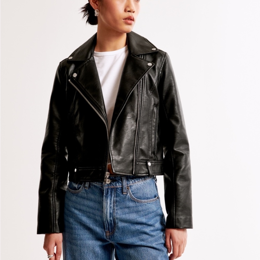 NWT Abercrombie & Fitch Vegan Leather Jacket